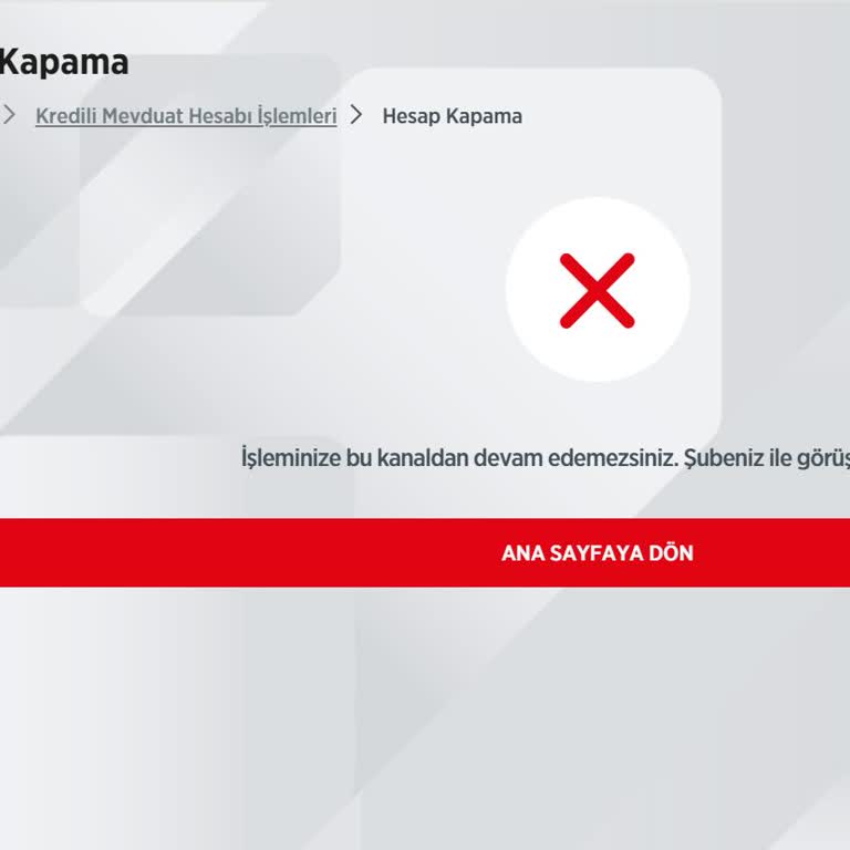 Ziraat Bankası KMH Hesabımı Kapatmıyor