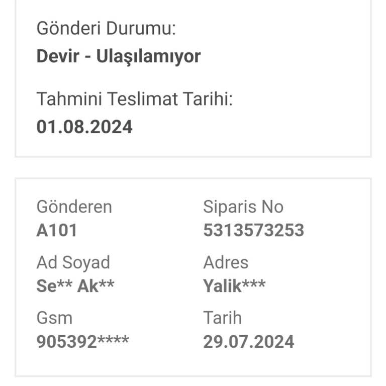 Bir Günde Kargo Kargom Gelmedi. Ve Hiçbir Bilgi Verilmedi