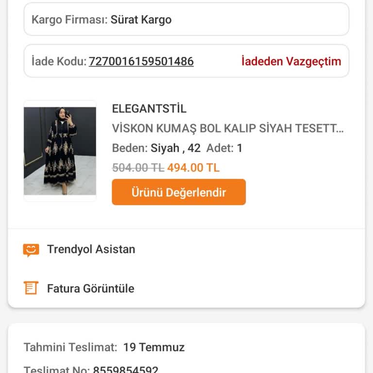Sürat Kargo İade Kargom Kayboldu