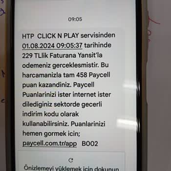 Turkcell Htp Click N Play Den Faturama 229 ₺ Yansımış Diye Mesaj Geldi.