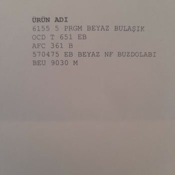 Arçelik Bulaşık Makinesi Bozuk Çıktı.