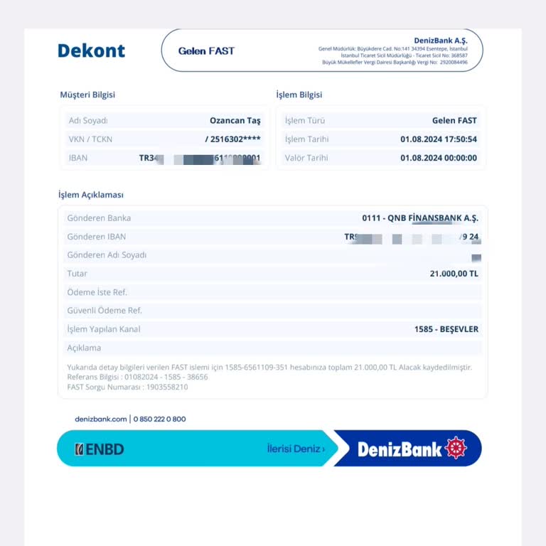 Denizbank KMH Hesabı Hakkında