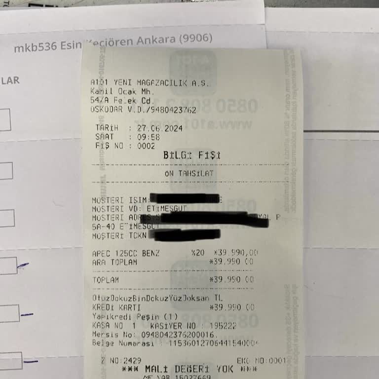 A101 APEC Ps5 Motorsiklet