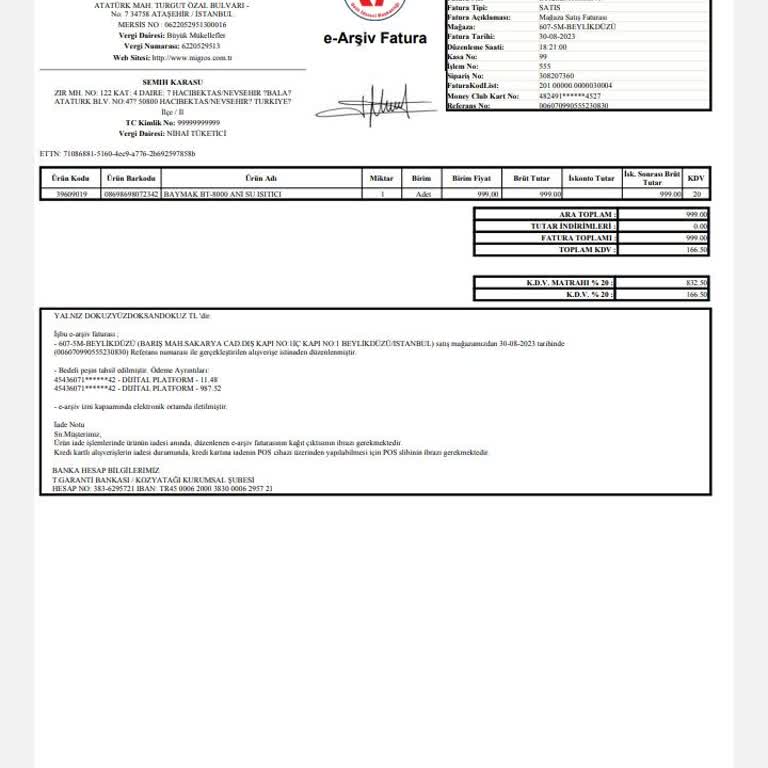 Baymak Ani Su Isıtıcı