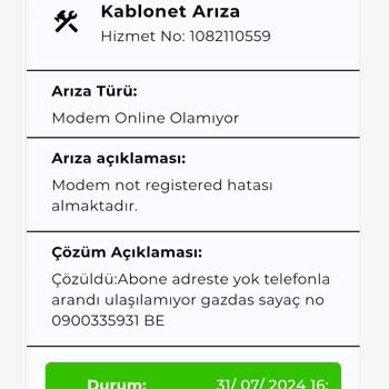 Kablo Net İnternet Hizmeti Ve Müşteri Desteğinde Yaşanan Sorunlar