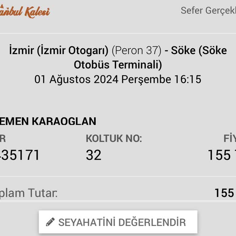 İstanbul Kalesi Otobüsü Geç Geldi