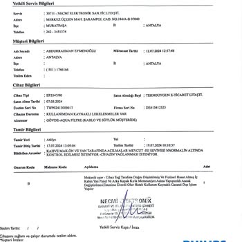PHILIPS Ev Aletleri Philips Türkiye Müşterinin Mağduriyetini Gidermemeye Çabasındadır. Müşteri