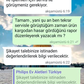 PHILIPS Ev Aletleri Philips Türkiye Müşterinin Mağduriyetini Gidermemeye Çabasındadır. Müşteri