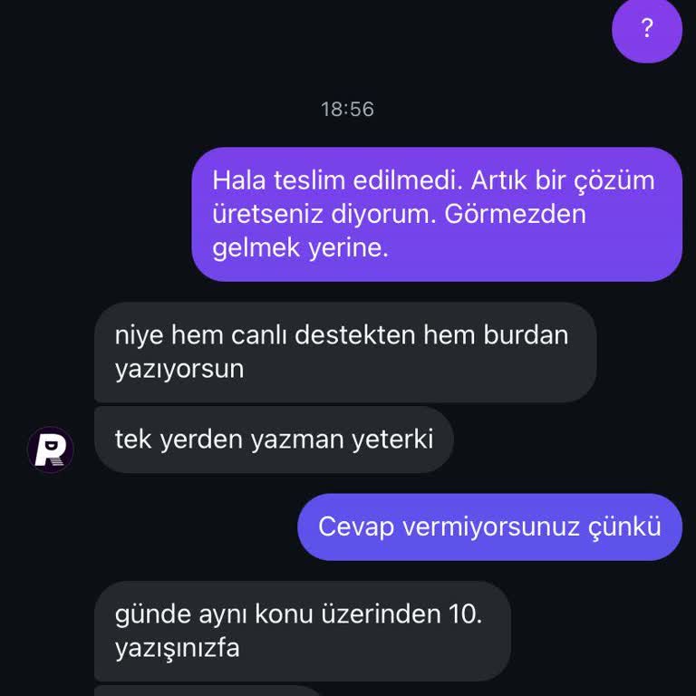 Riotsatış Ürünümü Teslim Etmiyor