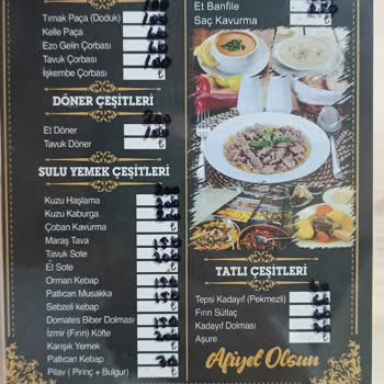 Menüde Olan Yemekler Özlem Lokantası (Erzurum) 'nda Yok!