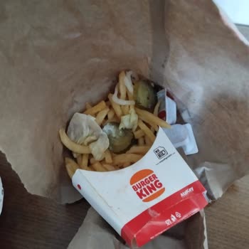 Tıkla Gelsin Burger King Tıkla Gelsin Dökülen Ürün