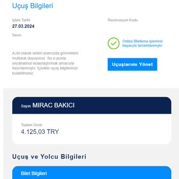 Ajet Erken Rezervasyon Mağduriyeti