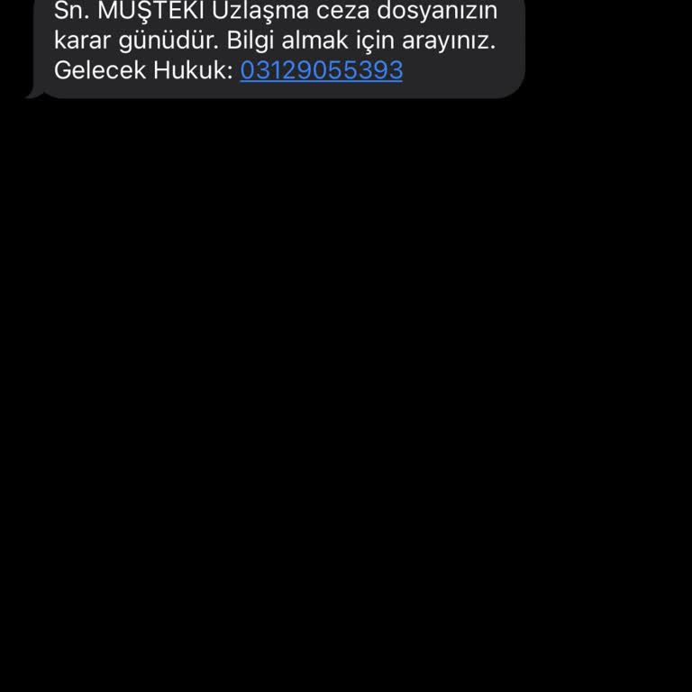 GELECEK HUKUK (SMS) Gelecek Hukuk Asılsız Mesaj
