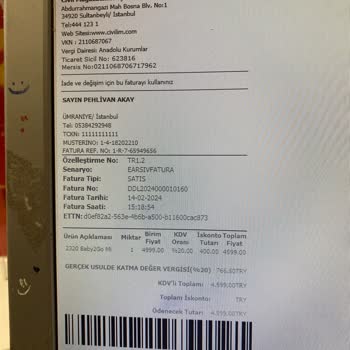 Ümit Bisiklet İn Ürünün Arkasında Durmayıp Ücret Talep Etmesi.