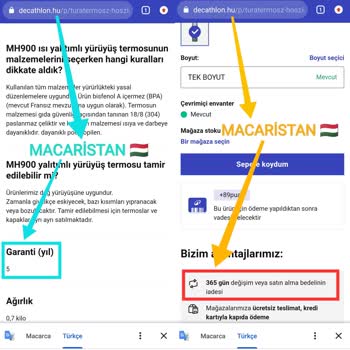 Decathlon Türkiye Vatandaşına 2. Sınıf Muamelesi Quechua Termos Garanti