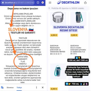 Decathlon Türkiye Vatandaşına 2. Sınıf Muamelesi Quechua Termos Garanti