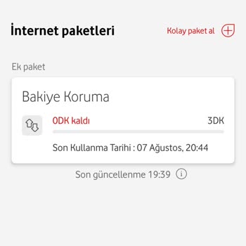 Vodafone Ödeme Alınan Kolay Paketin Saatlerdir Yüklenmemesi