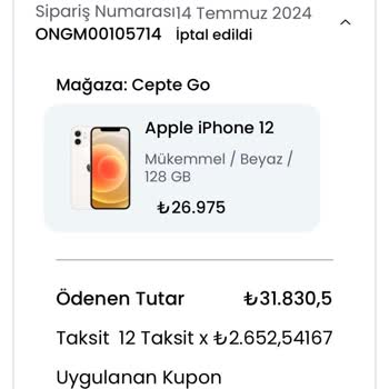 Getmobil İade Edilemeyen Ödeme