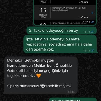 Getmobil İade Edilemeyen Ödeme