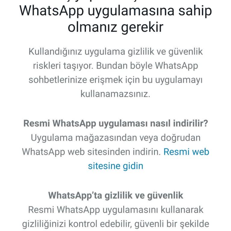 WhatsApp Giriş Hatası