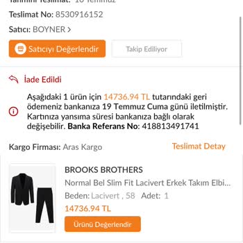 Trendyol Kullanmadığım Ürünü Kabul Etmiyor