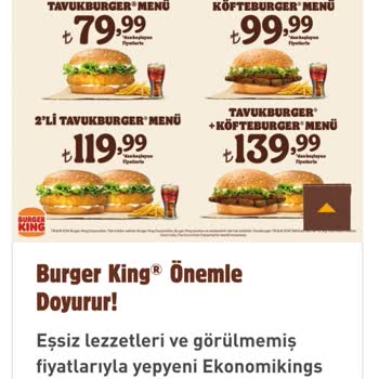 Burger King Site Ve Uygulama Arasındaki Fiyat Farkı