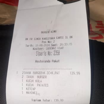 Burger King Site Ve Uygulama Arasındaki Fiyat Farkı