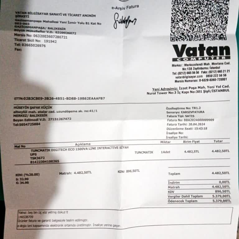 Tunçmatik UPS Arızası 3 Ayda 3 Kere Servise Yolladım.