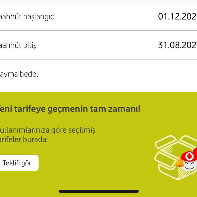 Vodafone 8 Aylık Taahhüt Saçmalığı