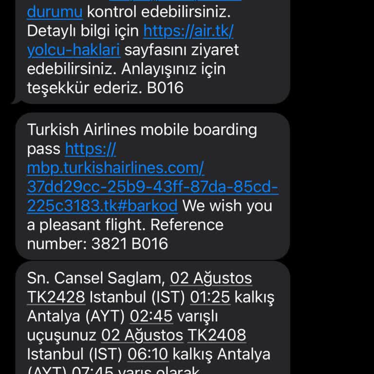 THY Uçuşun Rötar Yapması