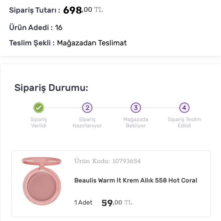 Gratis'in Geç Siparişi