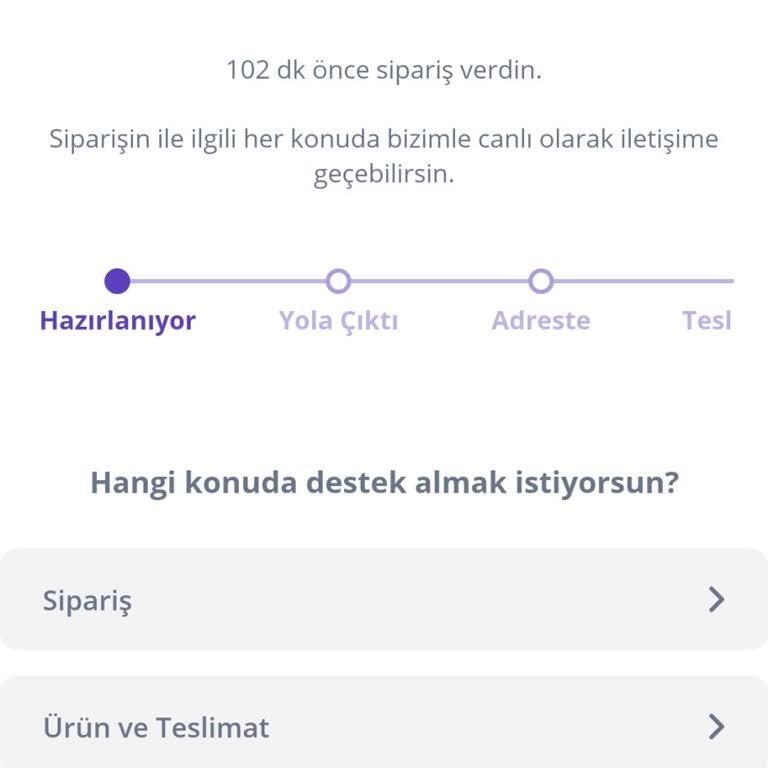 Getir Market Siparişin Gelmemesi