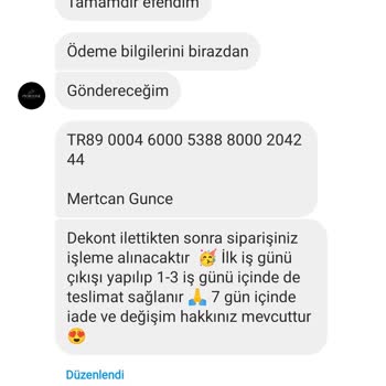 Morfose Fashion 2400 TL Yi Gönderdim Engellediler