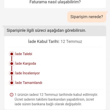 Trendyol İade Edilmeyen Para