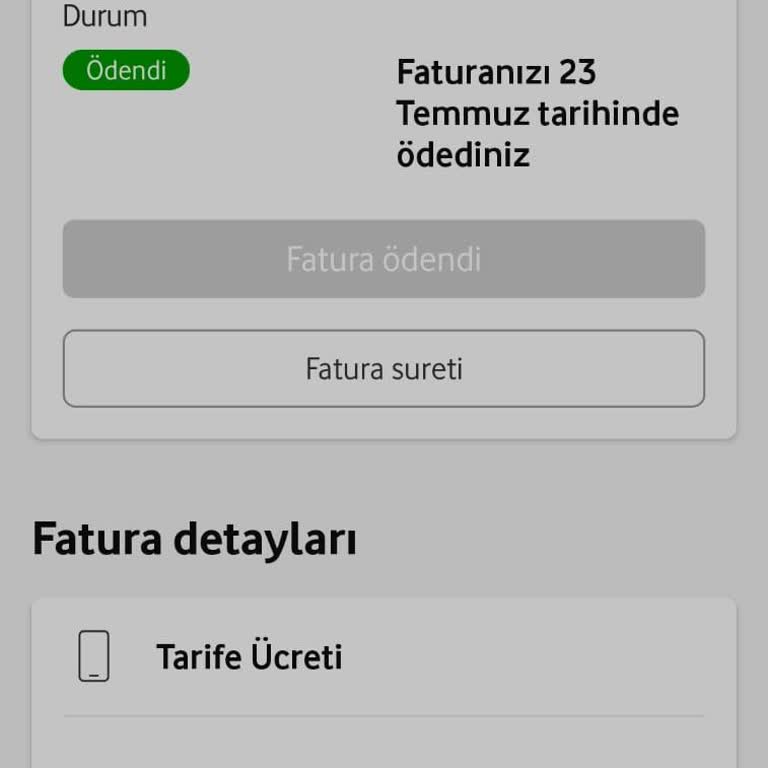 Vodafone Tarife Değişikliğini Değiştirememek