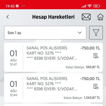 Vodafone Fazla Paket Yüklemesi Yaptım