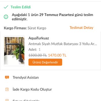 Trendyol Yanlış Teslim Edilen Kargo