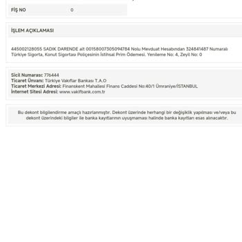 VakıfBank Konut Sigortası İptali
