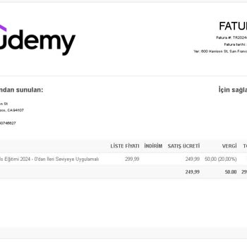 Udemy İzinsiz Para Çekimi