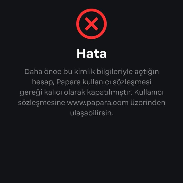 Papara Hesabı Kalıcı Bloke Sorunu