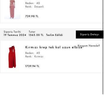 Keikei Yanlış Beden Elbise Gönderimi Hk.