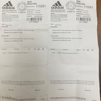 Adidas Ayakkabı İadesi İçin Kod Verilmesi