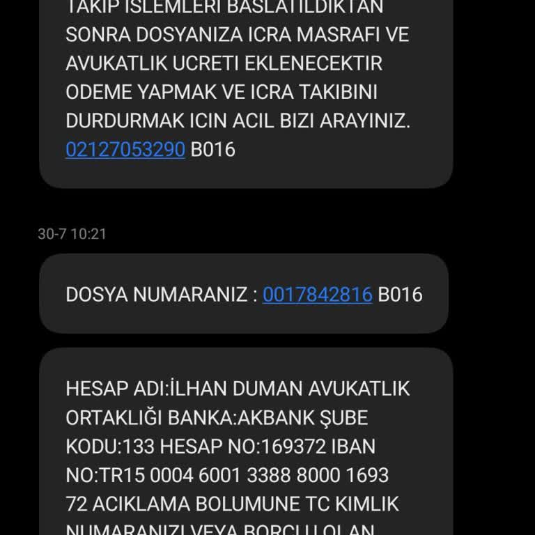 Vodafone Net İ**** D**** Avukatlık Borç Var Diyor