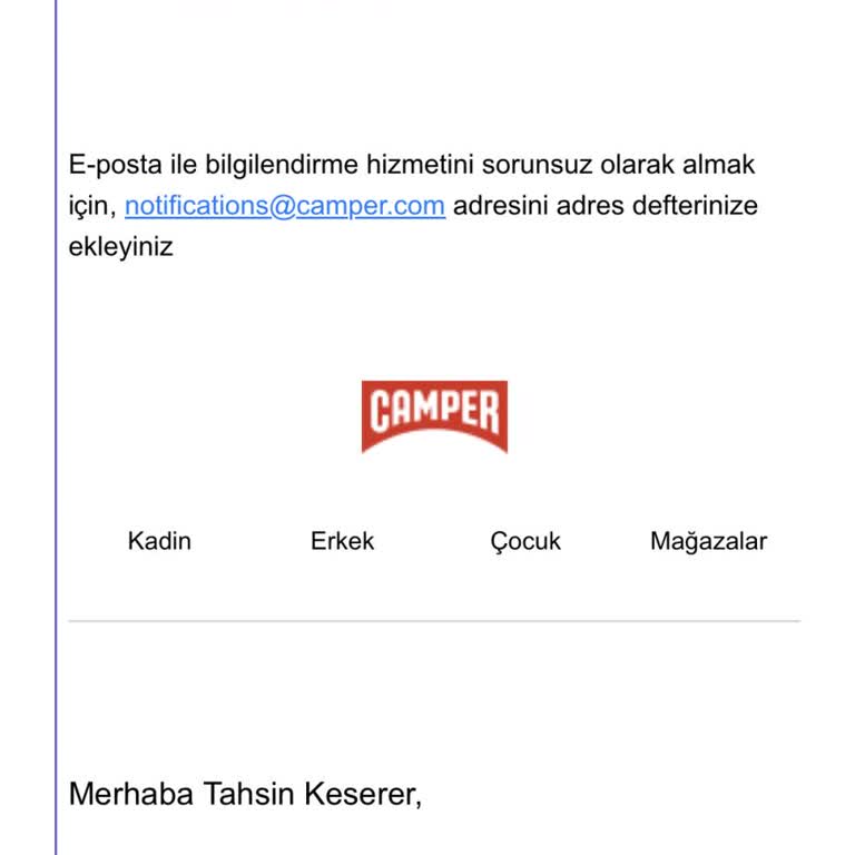 Camper İnternet Mağazasından Alışveriş Yapmayı Önermiyorum