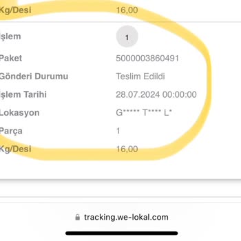 Gratis Paketimin Welokal Kargo Tarafından Kaybedilmesi.