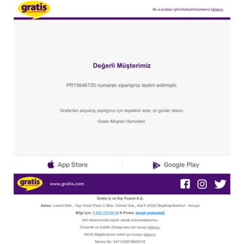 Gratis Paketimin Welokal Kargo Tarafından Kaybedilmesi.