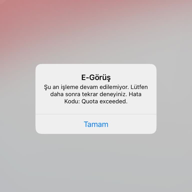 Adalet Bakanlığı E Görüş Kota Aşımı Hatası