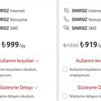 Vodafone Tarife Değişikliği Sorunum