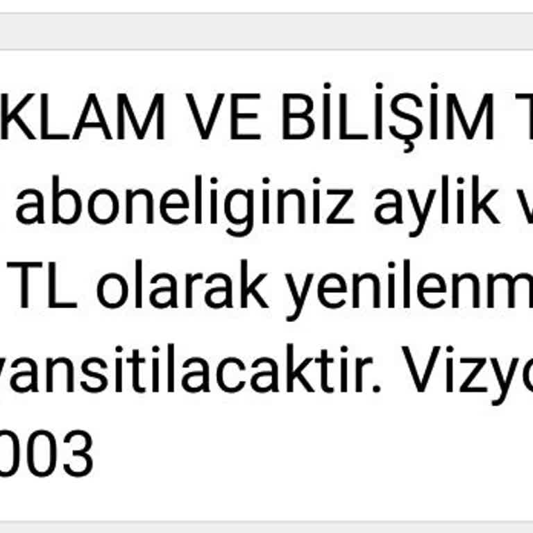 VizyonMobil Ücret İadesi İstiyorum