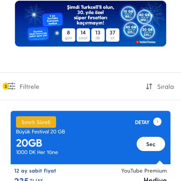 Turkcell Paket Değişiklik Yapılmasının İmkansız Olduğu Söylüyor